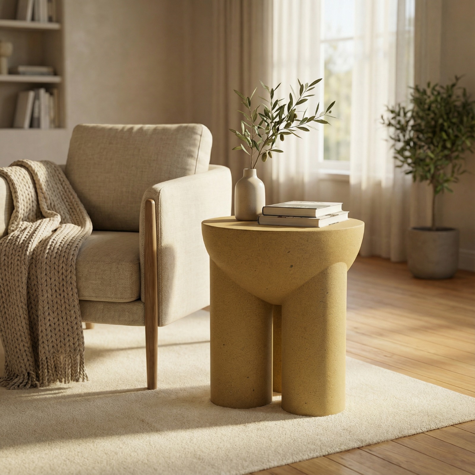 Tripod Hafif Beton Yan Sehpa 